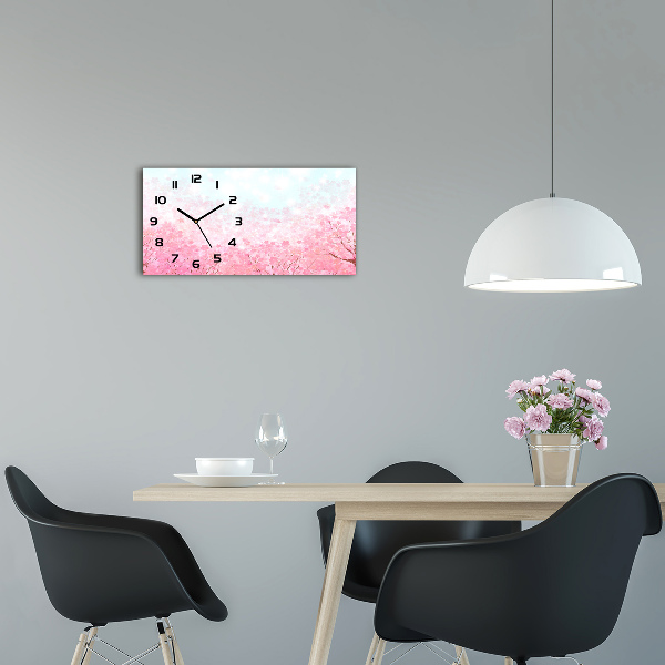 Horloge horizontale Fleurs de cerisier