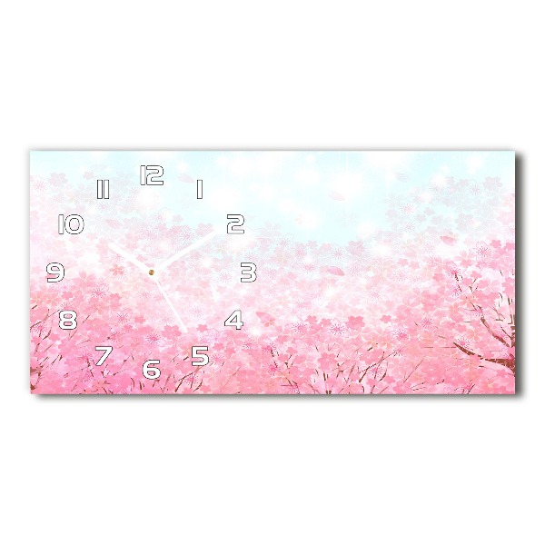 Horloge horizontale Fleurs de cerisier