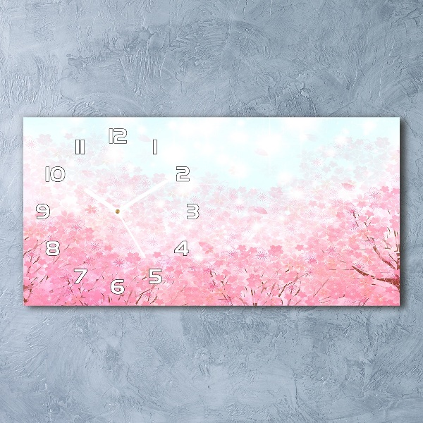 Horloge horizontale Fleurs de cerisier