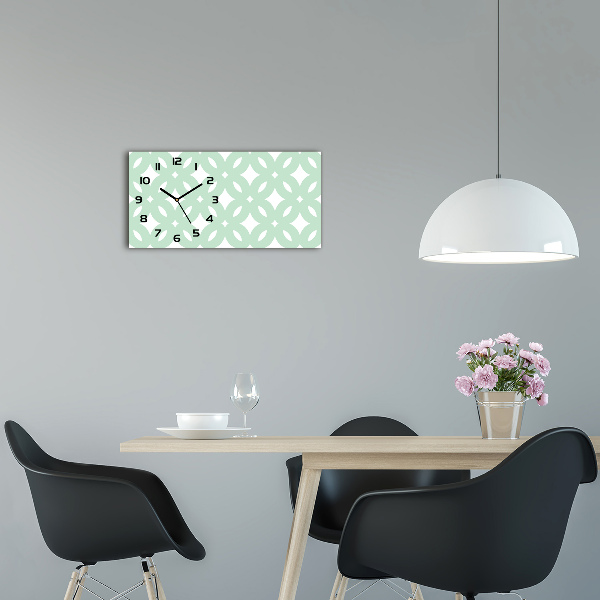 Horloge murale horizontale Géométrie artistique