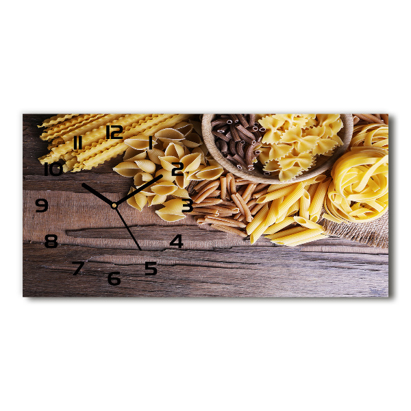 Horloge horizontale en verre Mélange de pâtes