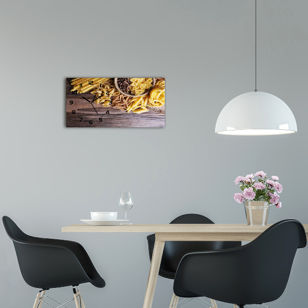 Horloge horizontale en verre Mélange de pâtes