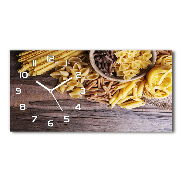 Horloge horizontale en verre Mélange de pâtes