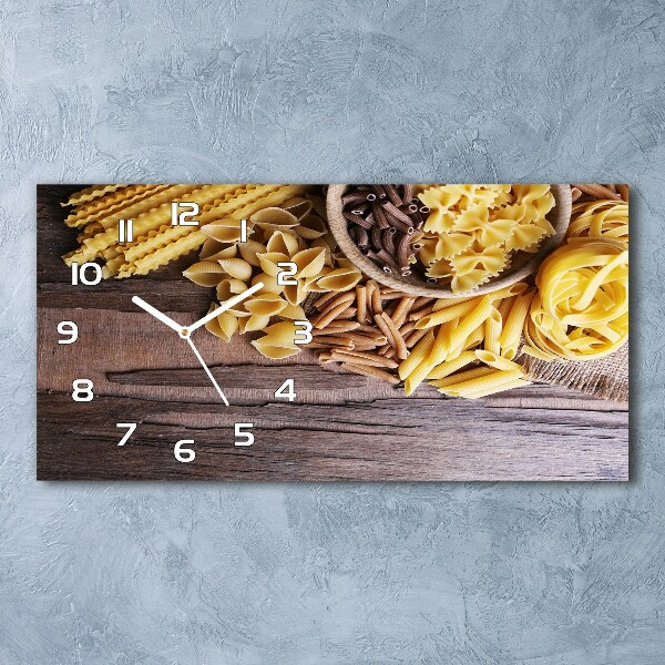Horloge horizontale en verre Mélange de pâtes