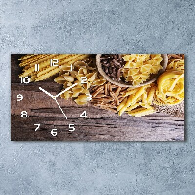 Horloge horizontale en verre Mélange de pâtes