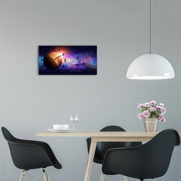Horloge rectangulaire horizontale Nébuleuse