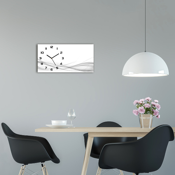 Horloge murale horizontale Vague abstraite