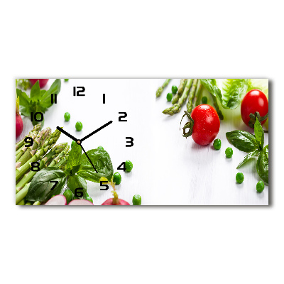 Horloge rectangulaire horizontale Légumes frais