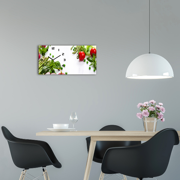 Horloge rectangulaire horizontale Légumes frais