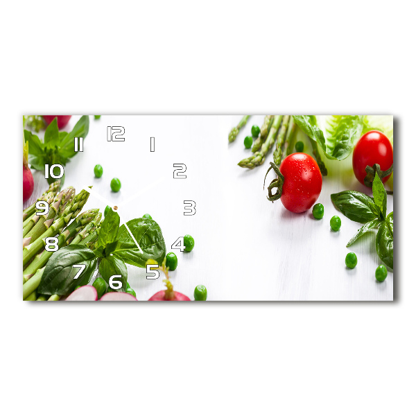 Horloge rectangulaire horizontale Légumes frais