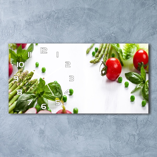 Horloge rectangulaire horizontale Légumes frais
