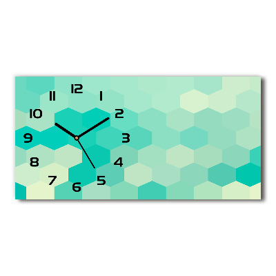 Horloge horizontale en verre Fond géométrique