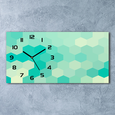 Horloge horizontale en verre Fond géométrique