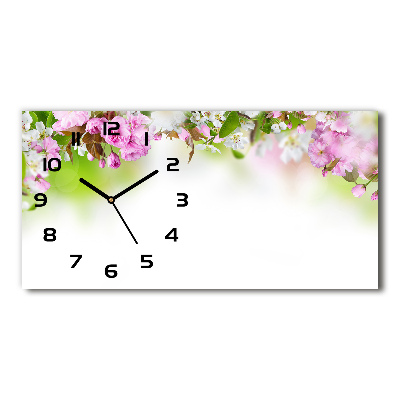 Horloge horizontale Fleurs de printemps