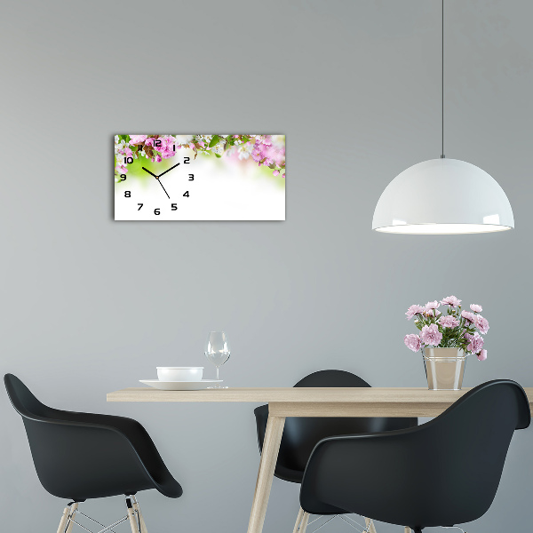 Horloge horizontale Fleurs de printemps