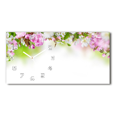 Horloge horizontale Fleurs de printemps