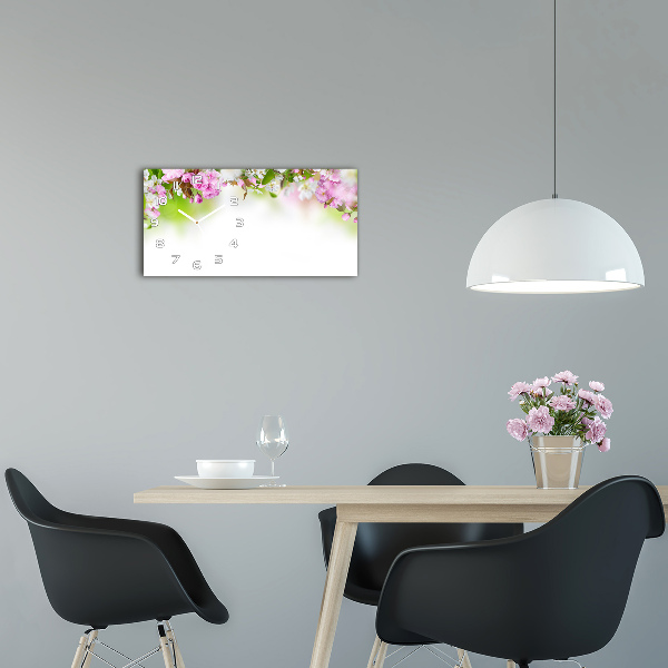 Horloge horizontale Fleurs de printemps