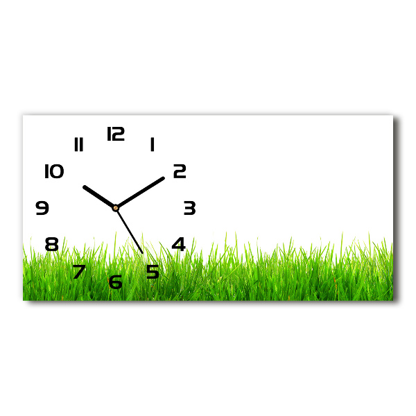 Horloge rectangulaire horizontale Herbe