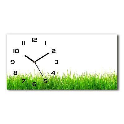Horloge rectangulaire horizontale Herbe