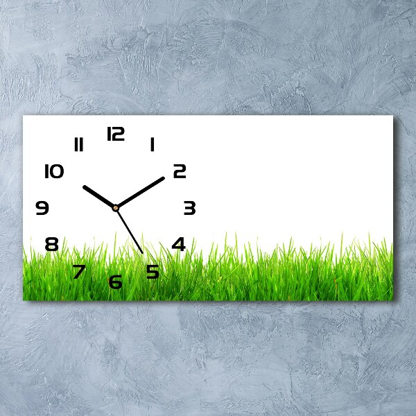 Horloge rectangulaire horizontale Herbe