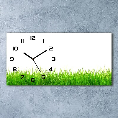 Horloge rectangulaire horizontale Herbe