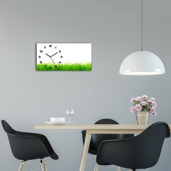Horloge rectangulaire horizontale Herbe