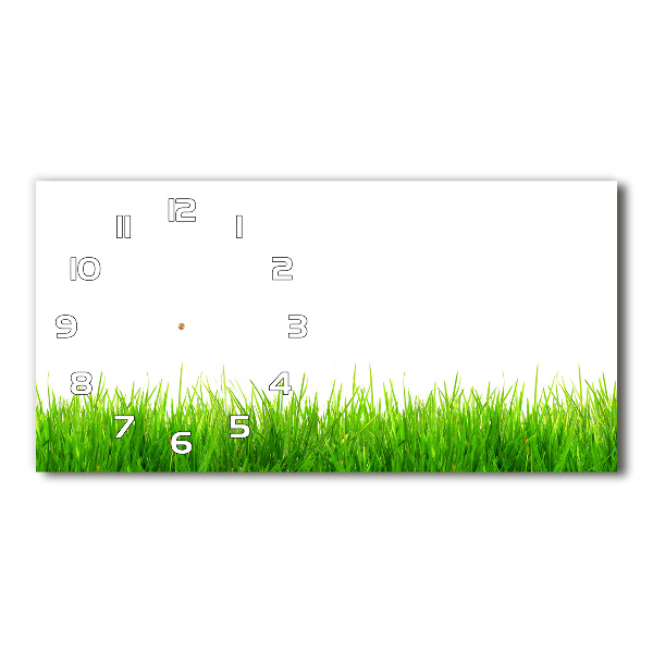 Horloge rectangulaire horizontale Herbe