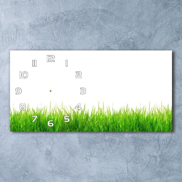 Horloge rectangulaire horizontale Herbe