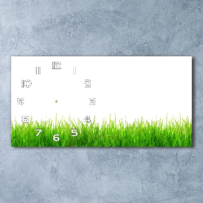 Horloge rectangulaire horizontale Herbe