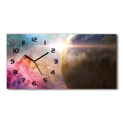Horloge rectangulaire horizontale Galaxie