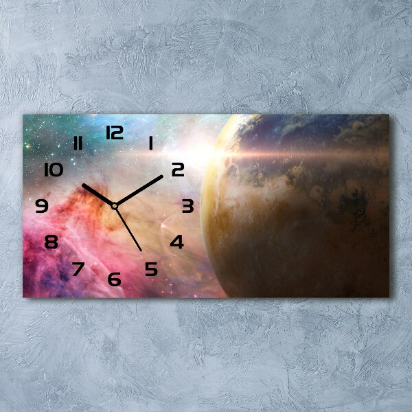 Horloge rectangulaire horizontale Galaxie