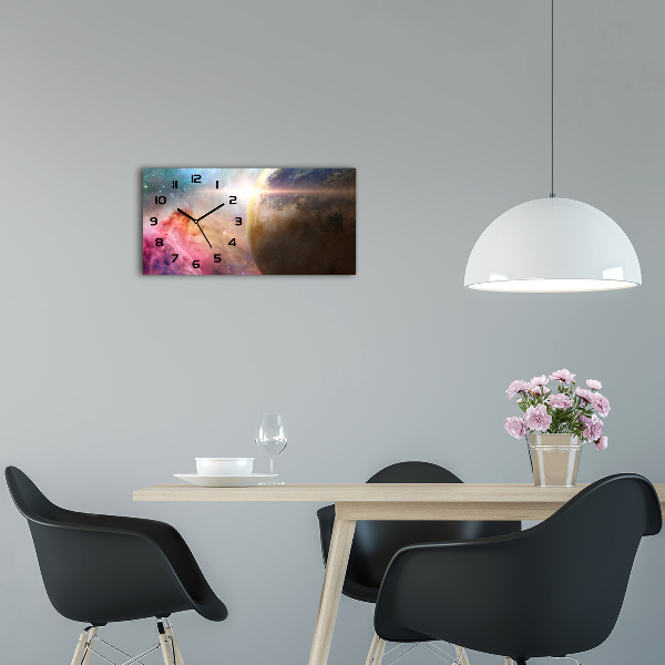 Horloge rectangulaire horizontale Galaxie