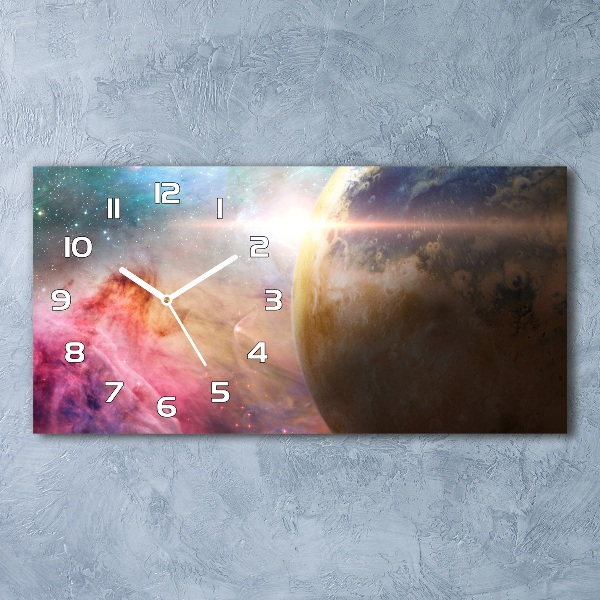 Horloge rectangulaire horizontale Galaxie