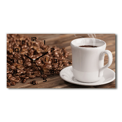 Horloge rectangulaire horizontale Tasse de café