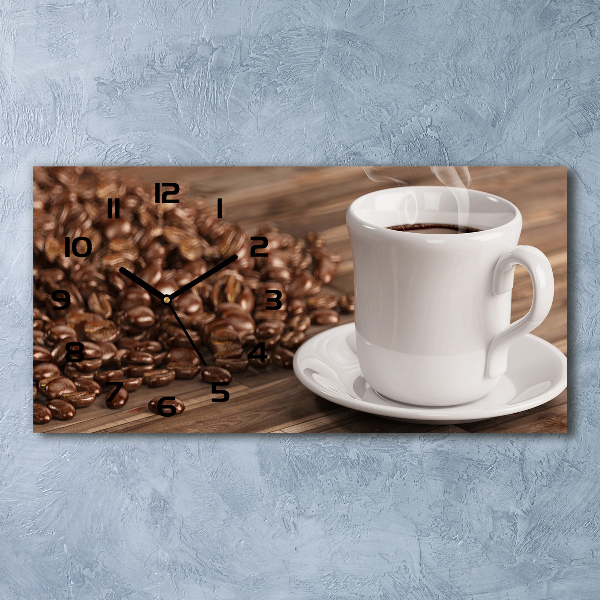 Horloge rectangulaire horizontale Tasse de café