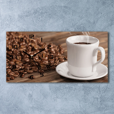 Horloge rectangulaire horizontale Tasse de café