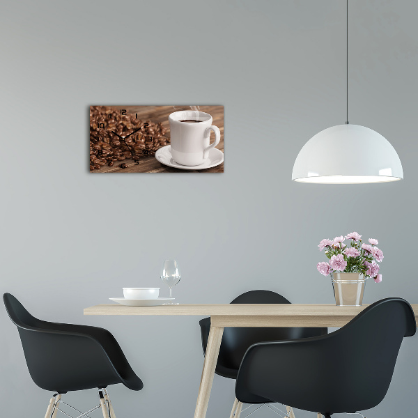 Horloge rectangulaire horizontale Tasse de café