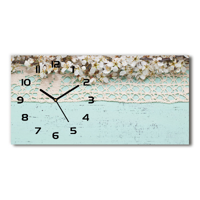 Horloge rectangulaire horizontale Fleurs de cerisier