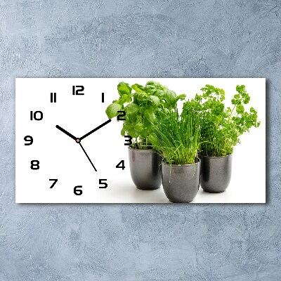 Horloge horizontale Herbes en pots