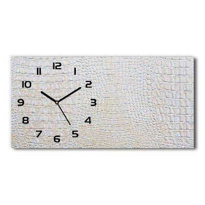 Horloge horizontale en verre Peau de crocodile