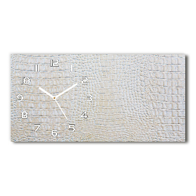 Horloge horizontale en verre Peau de crocodile