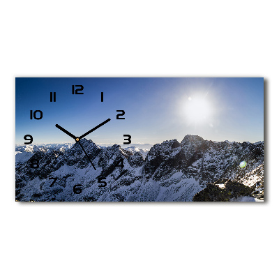 Horloge rectangulaire horizontale Hiver dans les Tatras