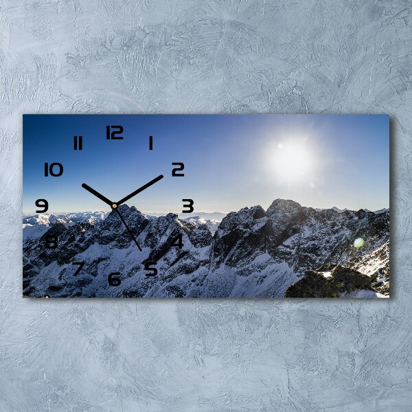 Horloge rectangulaire horizontale Hiver dans les Tatras