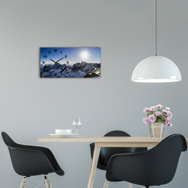 Horloge rectangulaire horizontale Hiver dans les Tatras