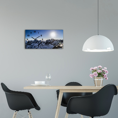 Horloge rectangulaire horizontale Hiver dans les Tatras