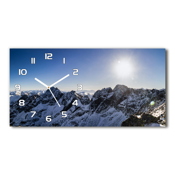Horloge rectangulaire horizontale Hiver dans les Tatras