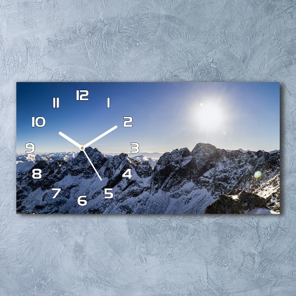 Horloge rectangulaire horizontale Hiver dans les Tatras