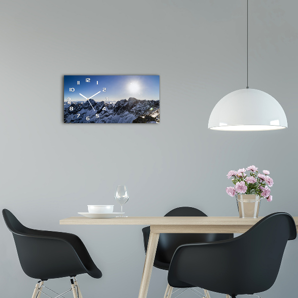 Horloge rectangulaire horizontale Hiver dans les Tatras