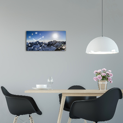 Horloge rectangulaire horizontale Hiver dans les Tatras