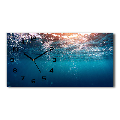 Horloge horizontale en verre Monde sous-marin